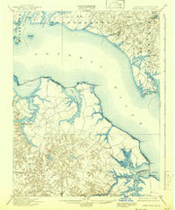 Piney Point Maryland Historical topographic map, 1:62500 scale, 15 X 15 Minute, Year 1901