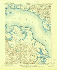 Piney Point Maryland Historical topographic map, 1:62500 scale, 15 X 15 Minute, Year 1901
