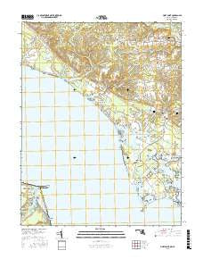 Piney Point Maryland Current topographic map, 1:24000 scale, 7.5 X 7.5 Minute, Year 2016