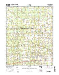 Pittsville Maryland Current topographic map, 1:24000 scale, 7.5 X 7.5 Minute, Year 2016