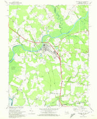Pocomoke City Maryland Historical topographic map, 1:24000 scale, 7.5 X 7.5 Minute, Year 1968