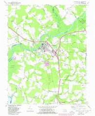 Pocomoke City Maryland Historical topographic map, 1:24000 scale, 7.5 X 7.5 Minute, Year 1968