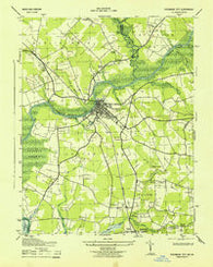Pocomoke City Maryland Historical topographic map, 1:31680 scale, 7.5 X 7.5 Minute, Year 1943