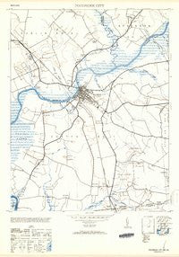 Pocomoke City Maryland Historical topographic map, 1:24000 scale, 7.5 X 7.5 Minute, Year 1953