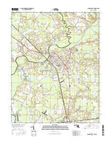 Pocomoke City Maryland Current topographic map, 1:24000 scale, 7.5 X 7.5 Minute, Year 2016