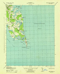Point Lookout Maryland Historical topographic map, 1:31680 scale, 7.5 X 7.5 Minute, Year 1943
