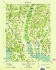 Popes Creek Maryland Historical topographic map, 1:31680 scale, 7.5 X 7.5 Minute, Year 1943