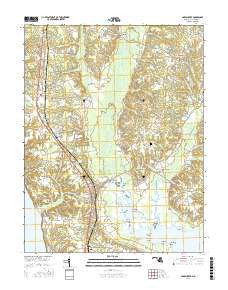 Popes Creek Maryland Current topographic map, 1:24000 scale, 7.5 X 7.5 Minute, Year 2016