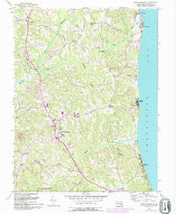 Prince Frederick Maryland Historical topographic map, 1:24000 scale, 7.5 X 7.5 Minute, Year 1953