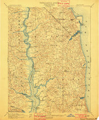 Prince Frederick Maryland Historical topographic map, 1:62500 scale, 15 X 15 Minute, Year 1901