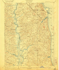 Prince Frederick Maryland Historical topographic map, 1:62500 scale, 15 X 15 Minute, Year 1910