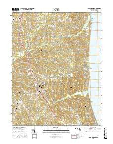 Prince Frederick Maryland Current topographic map, 1:24000 scale, 7.5 X 7.5 Minute, Year 2016