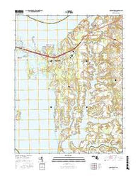 Queenstown Maryland Current topographic map, 1:24000 scale, 7.5 X 7.5 Minute, Year 2016