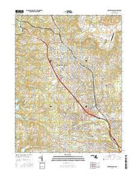 Reisterstown Maryland Current topographic map, 1:24000 scale, 7.5 X 7.5 Minute, Year 2016