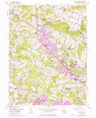 Reisterstown Maryland Historical topographic map, 1:24000 scale, 7.5 X 7.5 Minute, Year 1953