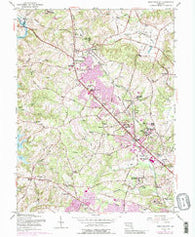 Reisterstown Maryland Historical topographic map, 1:24000 scale, 7.5 X 7.5 Minute, Year 1953