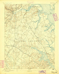 Relay Maryland Historical topographic map, 1:62500 scale, 15 X 15 Minute, Year 1894