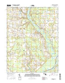 Rhodesdale Maryland Current topographic map, 1:24000 scale, 7.5 X 7.5 Minute, Year 2016