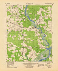 Rhodesdale Maryland Historical topographic map, 1:31680 scale, 7.5 X 7.5 Minute, Year 1944