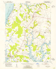 Rock Hall Maryland Historical topographic map, 1:24000 scale, 7.5 X 7.5 Minute, Year 1953