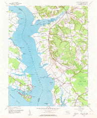 Rock Point Maryland Historical topographic map, 1:24000 scale, 7.5 X 7.5 Minute, Year 1943