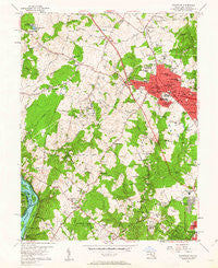 Rockville Maryland Historical topographic map, 1:24000 scale, 7.5 X 7.5 Minute, Year 1956