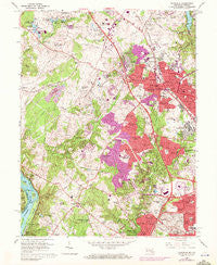 Rockville Maryland Historical topographic map, 1:24000 scale, 7.5 X 7.5 Minute, Year 1965