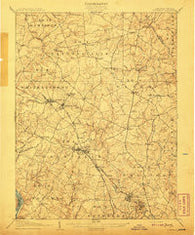 Rockville Maryland Historical topographic map, 1:62500 scale, 15 X 15 Minute, Year 1908
