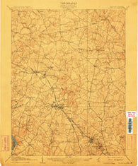 Rockville Maryland Historical topographic map, 1:62500 scale, 15 X 15 Minute, Year 1908