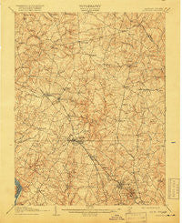 Rockville Maryland Historical topographic map, 1:62500 scale, 15 X 15 Minute, Year 1908