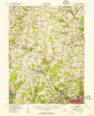 Rockville Maryland Historical topographic map, 1:62500 scale, 15 X 15 Minute, Year 1944