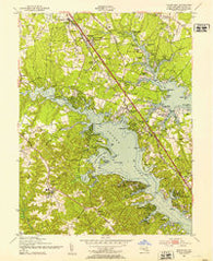 Round Bay Maryland Historical topographic map, 1:24000 scale, 7.5 X 7.5 Minute, Year 1949