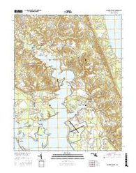 Saint Marys City Maryland Current topographic map, 1:24000 scale, 7.5 X 7.5 Minute, Year 2016