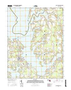 Saint Michaels Maryland Current topographic map, 1:24000 scale, 7.5 X 7.5 Minute, Year 2016