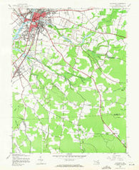 Salisbury Maryland Historical topographic map, 1:24000 scale, 7.5 X 7.5 Minute, Year 1942