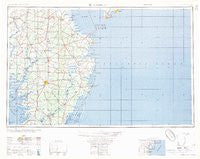 Salisbury Maryland Historical topographic map, 1:250000 scale, 1 X 2 Degree, Year 1957