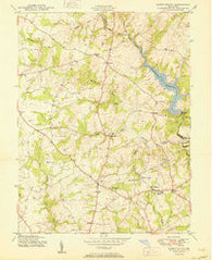 Sandy Spring Maryland Historical topographic map, 1:24000 scale, 7.5 X 7.5 Minute, Year 1950