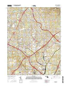 Savage Maryland Current topographic map, 1:24000 scale, 7.5 X 7.5 Minute, Year 2016