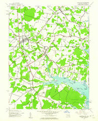 Selbyville Delaware Historical topographic map, 1:24000 scale, 7.5 X 7.5 Minute, Year 1943
