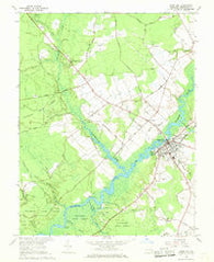 Snow Hill Maryland Historical topographic map, 1:24000 scale, 7.5 X 7.5 Minute, Year 1966