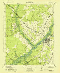 Snow Hill Maryland Historical topographic map, 1:31680 scale, 7.5 X 7.5 Minute, Year 1943
