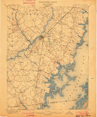 Snow Hill Maryland Historical topographic map, 1:62500 scale, 15 X 15 Minute, Year 1901
