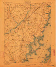 Snow Hill Maryland Historical topographic map, 1:62500 scale, 15 X 15 Minute, Year 1901