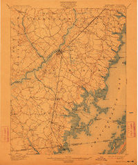 Snow Hill Maryland Historical topographic map, 1:62500 scale, 15 X 15 Minute, Year 1901