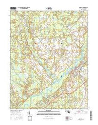 Snow Hill Maryland Current topographic map, 1:24000 scale, 7.5 X 7.5 Minute, Year 2016