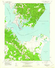 Solomons Island Maryland Historical topographic map, 1:24000 scale, 7.5 X 7.5 Minute, Year 1944
