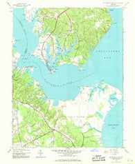 Solomons Island Maryland Historical topographic map, 1:24000 scale, 7.5 X 7.5 Minute, Year 1944