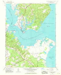 Solomons Island Maryland Historical topographic map, 1:24000 scale, 7.5 X 7.5 Minute, Year 1944