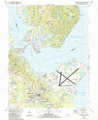 Solomons Island Maryland Historical topographic map, 1:24000 scale, 7.5 X 7.5 Minute, Year 1987