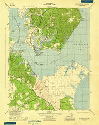 Solomons Island Maryland Historical topographic map, 1:31680 scale, 7.5 X 7.5 Minute, Year 1944